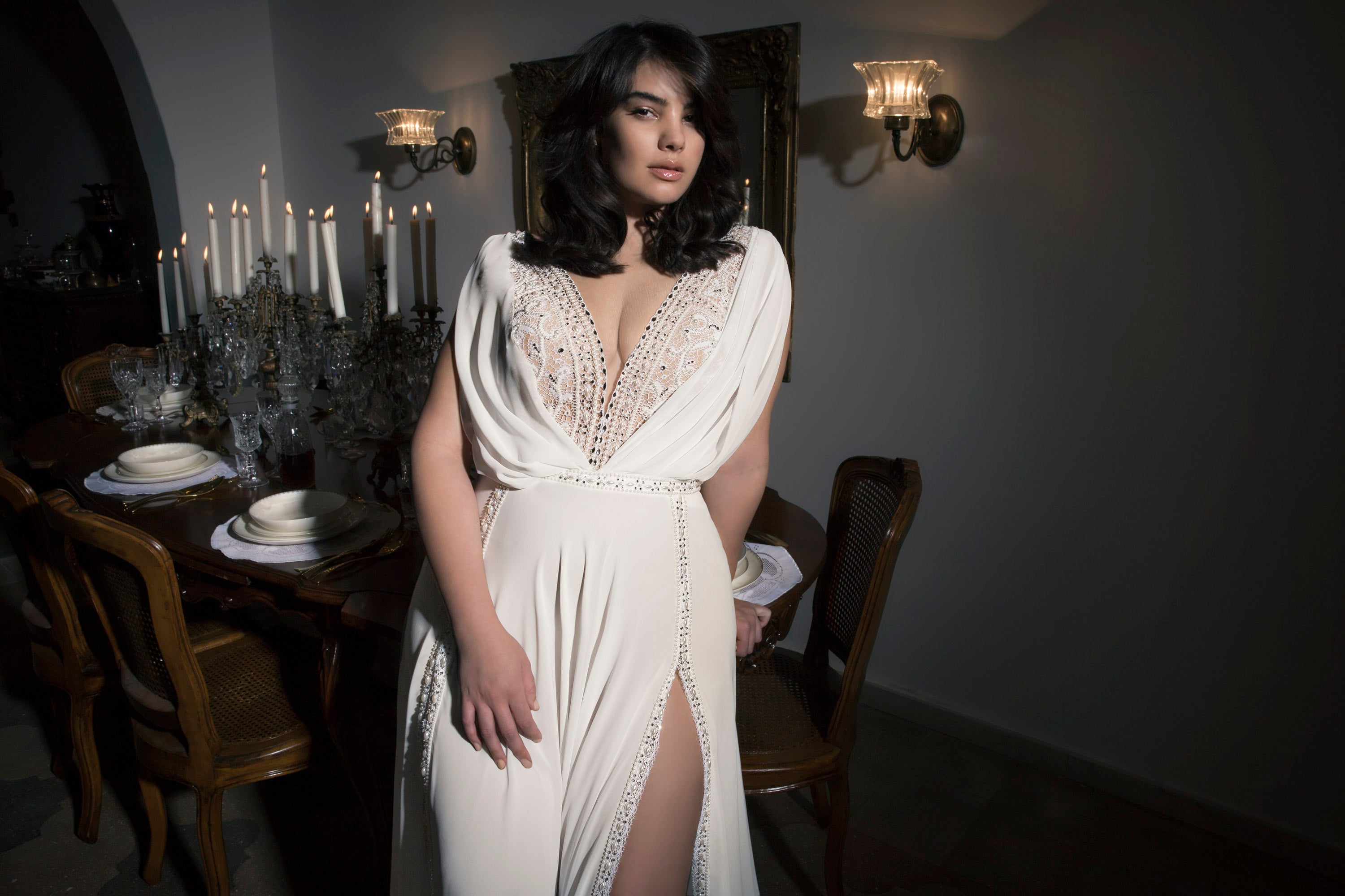 Plus size bridal dress